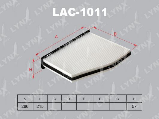 LYNXauto LAC-1011 - Фильтр воздуха в салоне autodnr.net