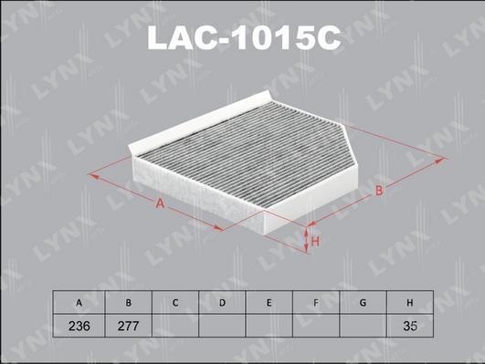 LYNXauto lac-1015c - Фильтр воздуха в салоне autodnr.net