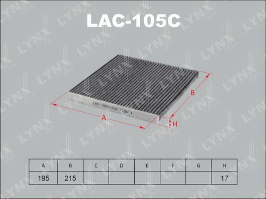 LYNXauto LAC-105C - Фильтр воздуха в салоне autodnr.net