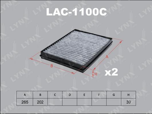 LYNXauto LAC-1100C - Фільтр, повітря у внутрішній простір autocars.com.ua