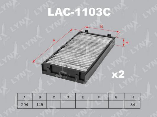 LYNXauto lac-1103c - Фильтр воздуха в салоне autodnr.net