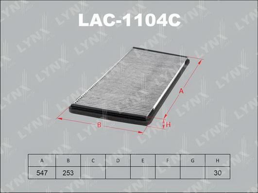 LYNXauto LAC-1104C - Фильтр воздуха в салоне autodnr.net