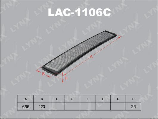 LYNXauto LAC-1106C - Фильтр воздуха в салоне autodnr.net