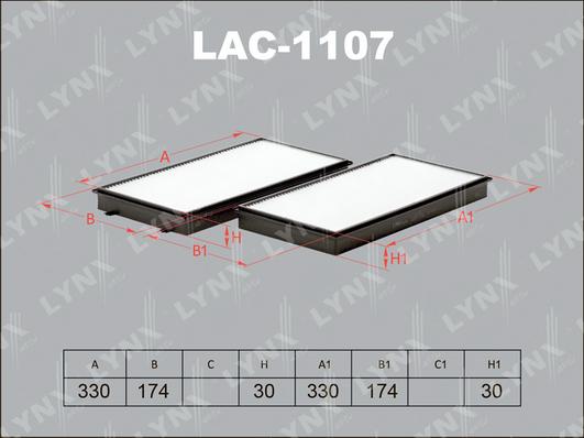 LYNXauto lac-1107 - Фильтр воздуха в салоне autodnr.net