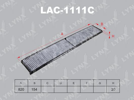 LYNXauto LAC-1111C - Фильтр воздуха в салоне autodnr.net