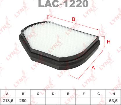 LYNXauto LAC-1220 - Фильтр воздуха в салоне autodnr.net