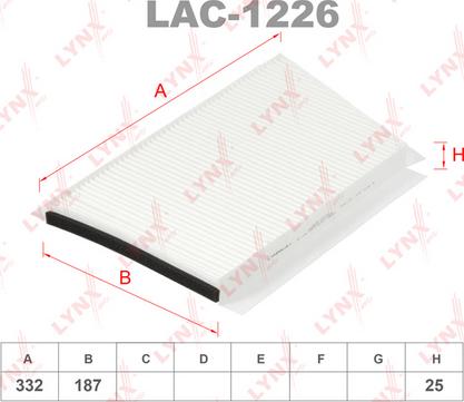 LYNXauto LAC-1226 - Фильтр воздуха в салоне autodnr.net