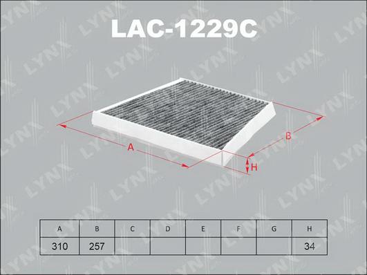 LYNXauto LAC-1229C - Фильтр воздуха в салоне autodnr.net