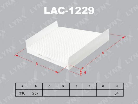LYNXauto LAC-1229 - Фильтр воздуха в салоне avtokuzovplus.com.ua