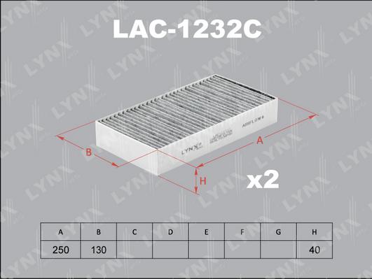 LYNXauto LAC-1232C - Фильтр воздуха в салоне avtokuzovplus.com.ua