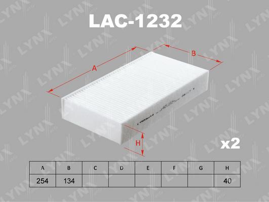 LYNXauto lac-1232 - Фильтр воздуха в салоне autodnr.net