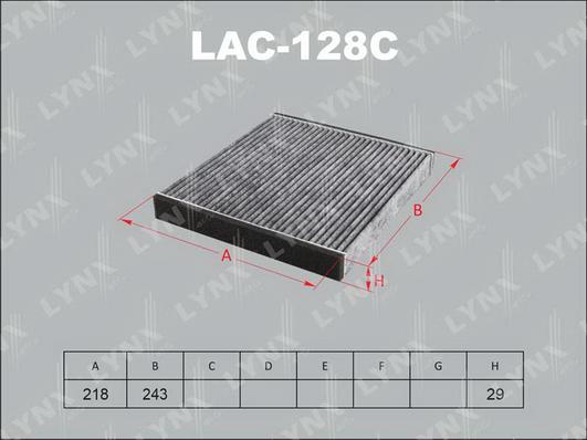 LYNXauto LAC-128C - Фільтр, повітря у внутрішній простір autocars.com.ua