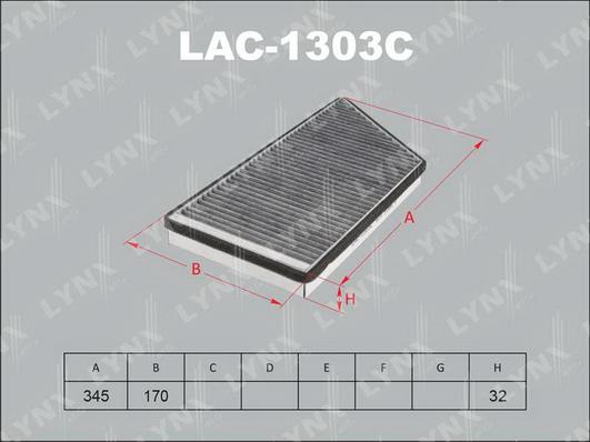 LYNXauto lac-1303c - Фильтр воздуха в салоне autodnr.net