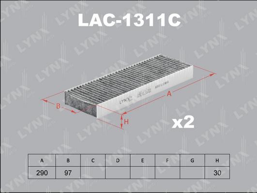 LYNXauto lac-1311c - Фильтр воздуха в салоне autodnr.net