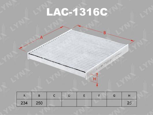 LYNXauto LAC-1316C - Фильтр воздуха в салоне autodnr.net