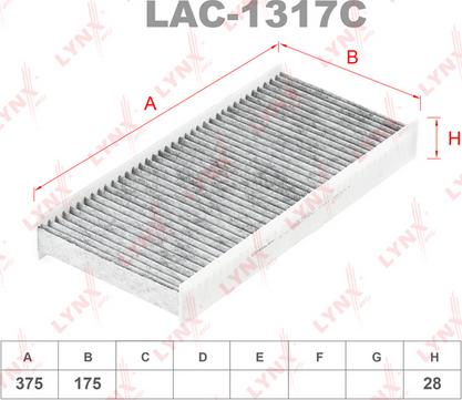 LYNXauto LAC-1317C - Фильтр воздуха в салоне autodnr.net