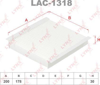 LYNXauto LAC-1318 - Фильтр воздуха в салоне autodnr.net