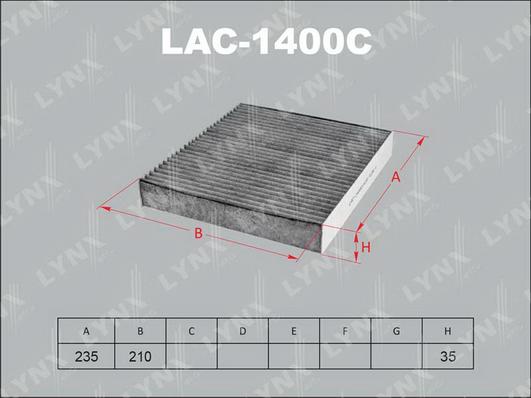 LYNXauto LAC-1400C - Фильтр воздуха в салоне avtokuzovplus.com.ua