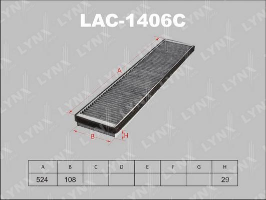 LYNXauto lac-1406c - Фильтр воздуха в салоне autodnr.net