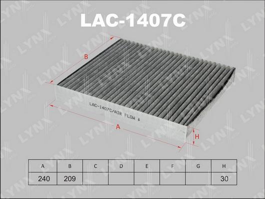 LYNXauto LAC-1407C - Фильтр салонный угольный FORD Focus III 11> - C-Max 07> - Galaxy 06> - Kuga 08> - Mondeo 07> - S-Max autodnr.net