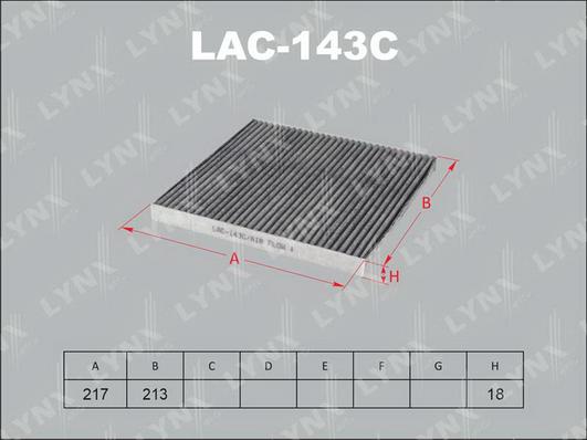 LYNXauto LAC-143C - Фильтр воздуха в салоне autodnr.net