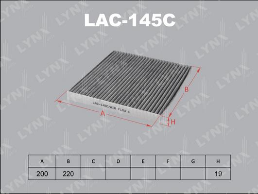 LYNXauto LAC-145C - Фильтр воздуха в салоне autodnr.net