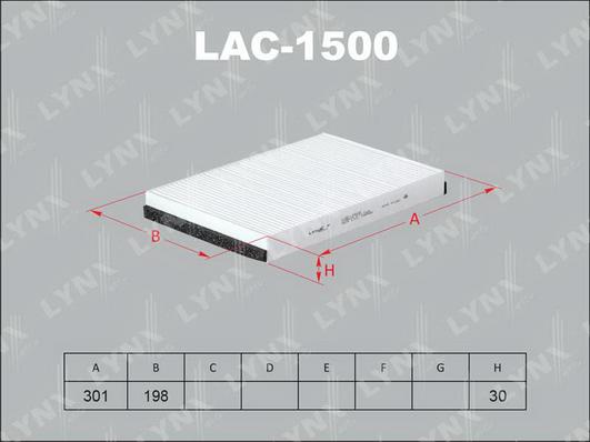 LYNXauto LAC-1500 - Фильтр воздуха в салоне autodnr.net