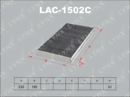 LYNXauto LAC-1502C - Фильтр воздуха в салоне avtokuzovplus.com.ua