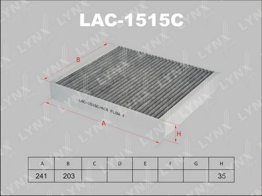 LYNXauto LAC-1515C - Фильтр воздуха в салоне autodnr.net