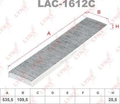LYNXauto LAC-1612C - Фильтр воздуха в салоне autodnr.net