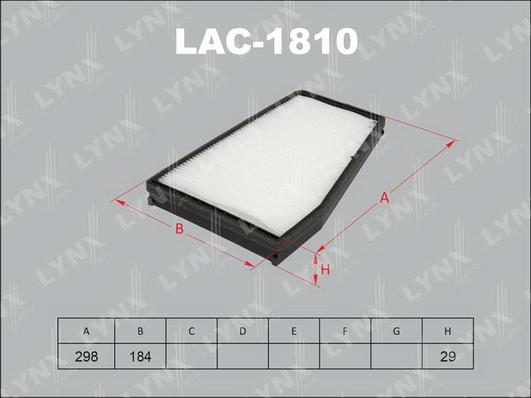 LYNXauto LAC-1810 - Фильтр воздуха в салоне autodnr.net