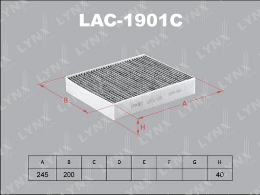 LYNXauto LAC-1901C - Фильтр воздуха в салоне autodnr.net