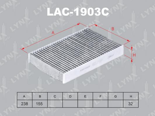LYNXauto LAC-1903C - Фильтр воздуха в салоне autodnr.net
