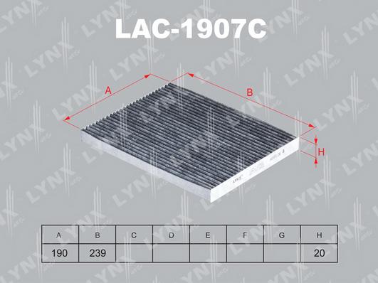 LYNXauto LAC-1907C - Фильтр воздуха в салоне autodnr.net
