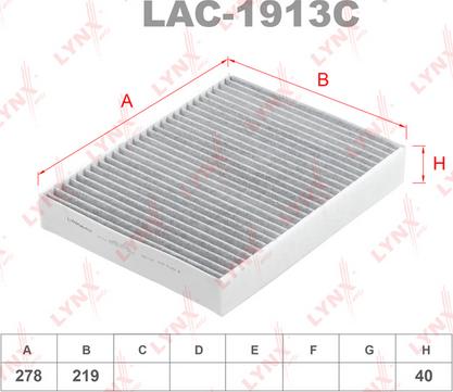 LYNXauto LAC-1913C - Фильтр воздуха в салоне autodnr.net