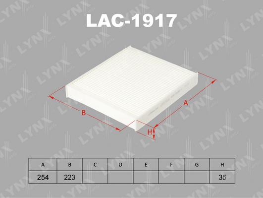 LYNXauto LAC-1917 - Фильтр воздуха в салоне autodnr.net