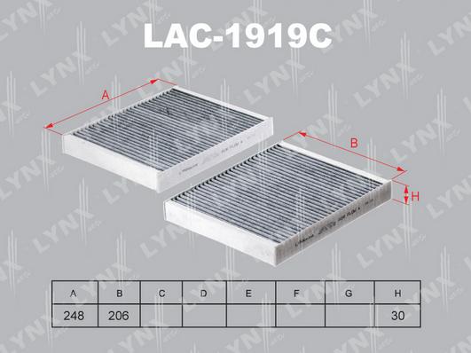 LYNXauto LAC-1919C - Фильтр воздуха в салоне avtokuzovplus.com.ua