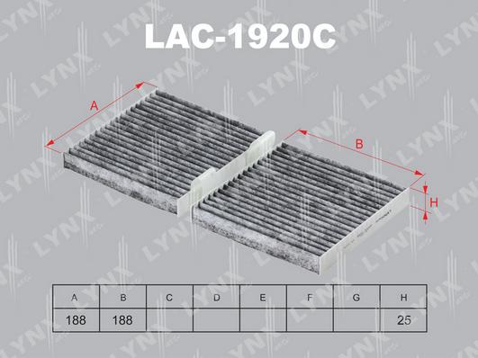 LYNXauto lac-1920c - Фильтр воздуха в салоне autodnr.net