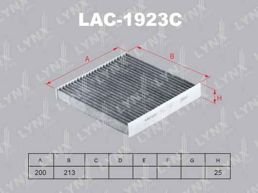 LYNXauto LAC-1923C - Фильтр воздуха в салоне autodnr.net