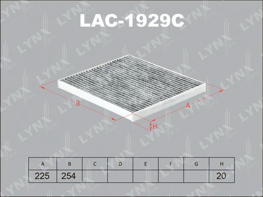 LYNXauto lac-1929c - Фильтр воздуха в салоне autodnr.net