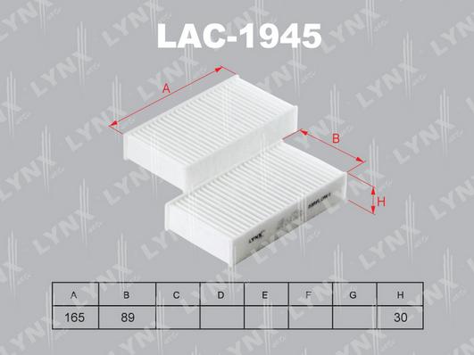 LYNXauto lac-1945 - Фильтр воздуха в салоне autodnr.net