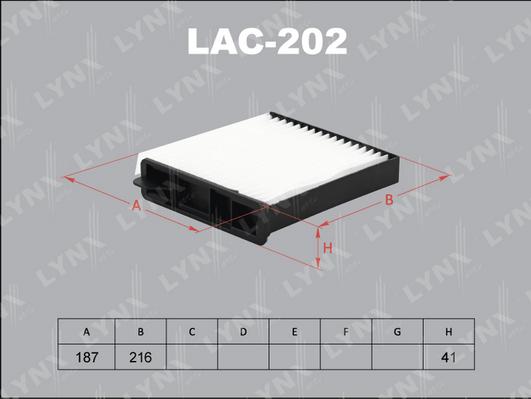 LYNXauto LAC-202 - Фильтр воздуха в салоне autodnr.net