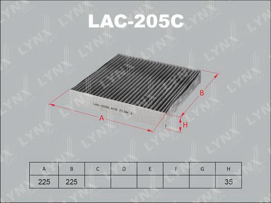 LYNXauto lac-205c - Фильтр воздуха в салоне autodnr.net