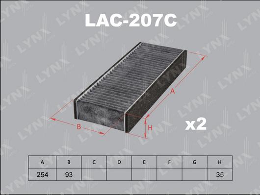 LYNXauto LAC-207C - Фильтр воздуха в салоне autodnr.net