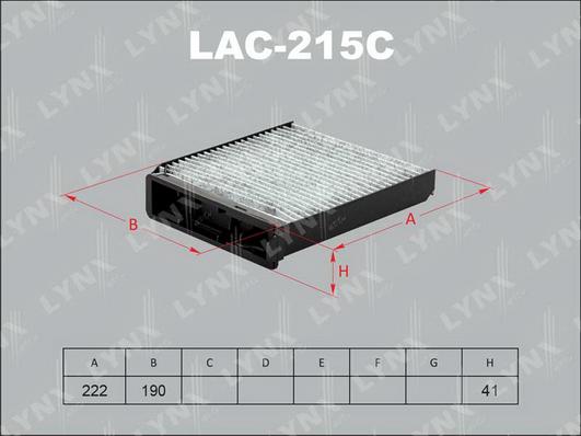 LYNXauto LAC-215C - Фильтр воздуха в салоне autodnr.net