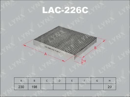 LYNXauto lac-226c - Фильтр воздуха в салоне autodnr.net