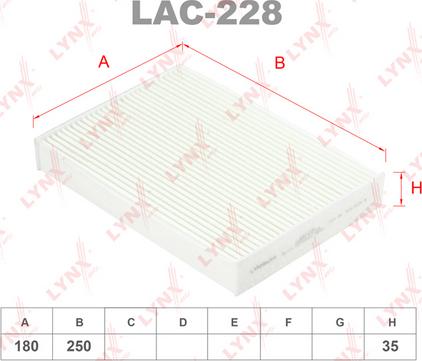 LYNXauto LAC-228 - Фильтр воздуха в салоне autodnr.net