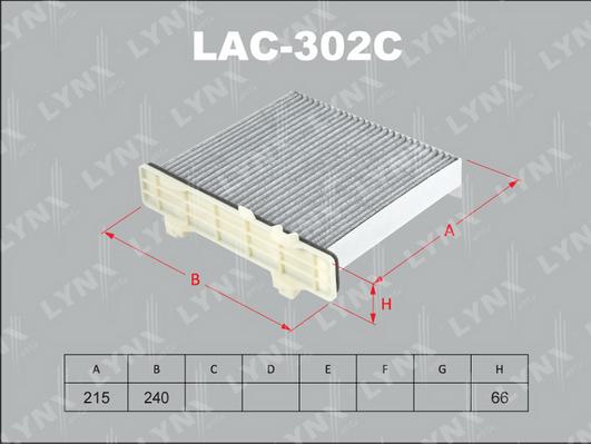 LYNXauto LAC-302C - Фильтр воздуха в салоне autodnr.net