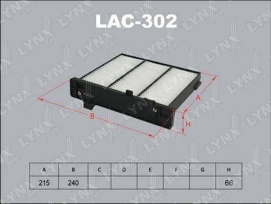 LYNXauto LAC-302 - Фильтр воздуха в салоне autodnr.net