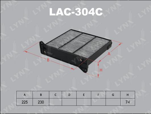 LYNXauto lac-304c - Фильтр воздуха в салоне autodnr.net